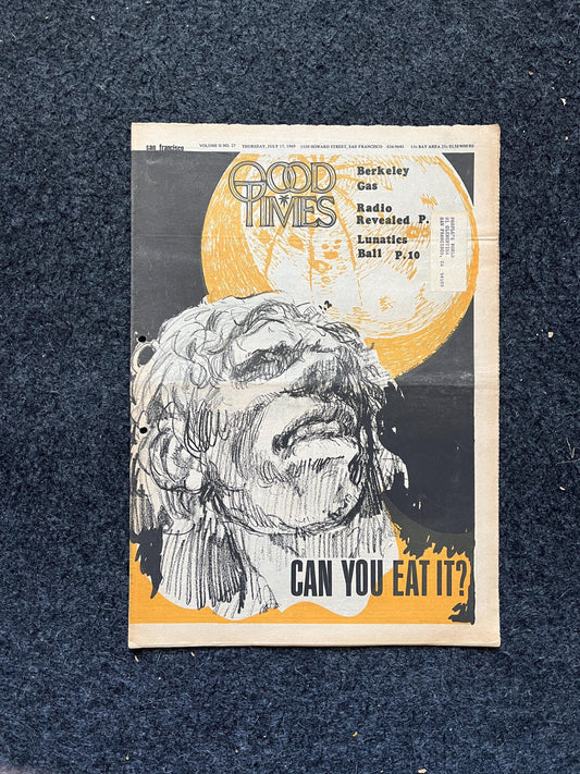 1969 Leftist Newspaper Vintage Ephemera Gifts, Vintage Zine, Good Times Decor, Black Panther Party, Antique Collectibles, San Francisco