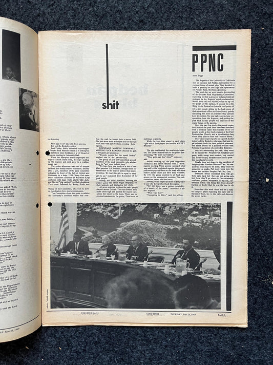 1969 Leftist Newspaper Vintage Ephemera Gifts, Vintage Zine, Good Times Decor, Black Panther Party, Antique Collectibles, San Francisco