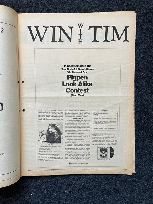 1969 Campus Protests Leftist Newspaper Vintage Ephemera Gifts, Vintage Zine, Good Times Decor, Black Panther Party, Antique Collectibles
