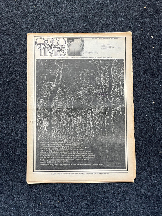 1969 San Francisco Leftist Newspaper Vintage Ephemera Gifts, Vintage Zine, Good Times Decor, Black Panther Party, Antique Collectibles