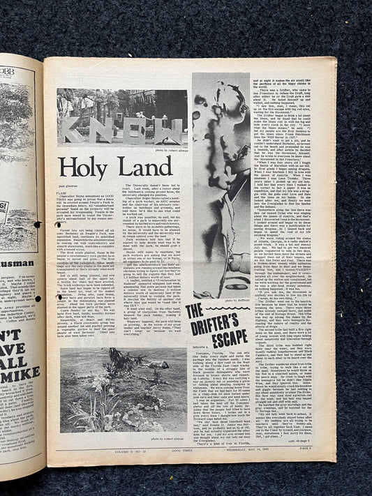 1969 San Francisco Leftist Newspaper Vintage Ephemera Gifts, Vintage Zine, Good Times Decor, Black Panther Party, Antique Collectibles
