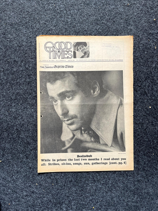 1969 San Francisco Leftist Newspaper Vintage Ephemera Gifts, Vintage Zine, Good Times Decor, Black Panther Party, Antique Collectibles