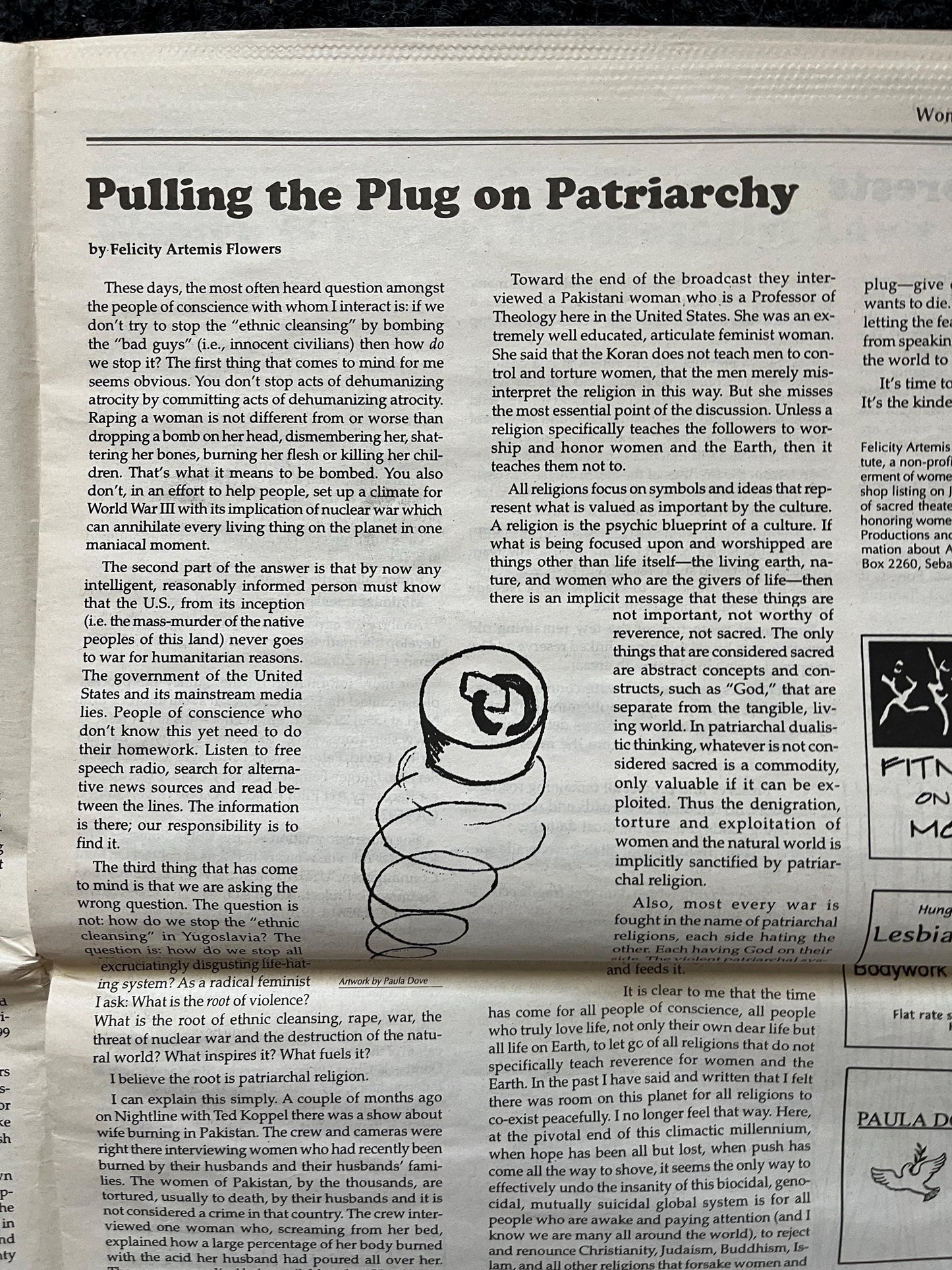Vintage 200 Feminist Newspaper, Womens Voice Third Wave Feminism, Gifts for Wife Mother, Feminist Gifts, Female Empowerment, Feminist Art