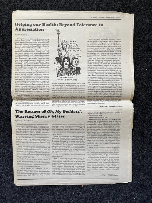 Vintage 2000 Feminist Newspaper, Womens Voice Third Wave Feminism, Gifts for Wife Mother, Feminist Gifts, Female Empowerment, Feminist Art