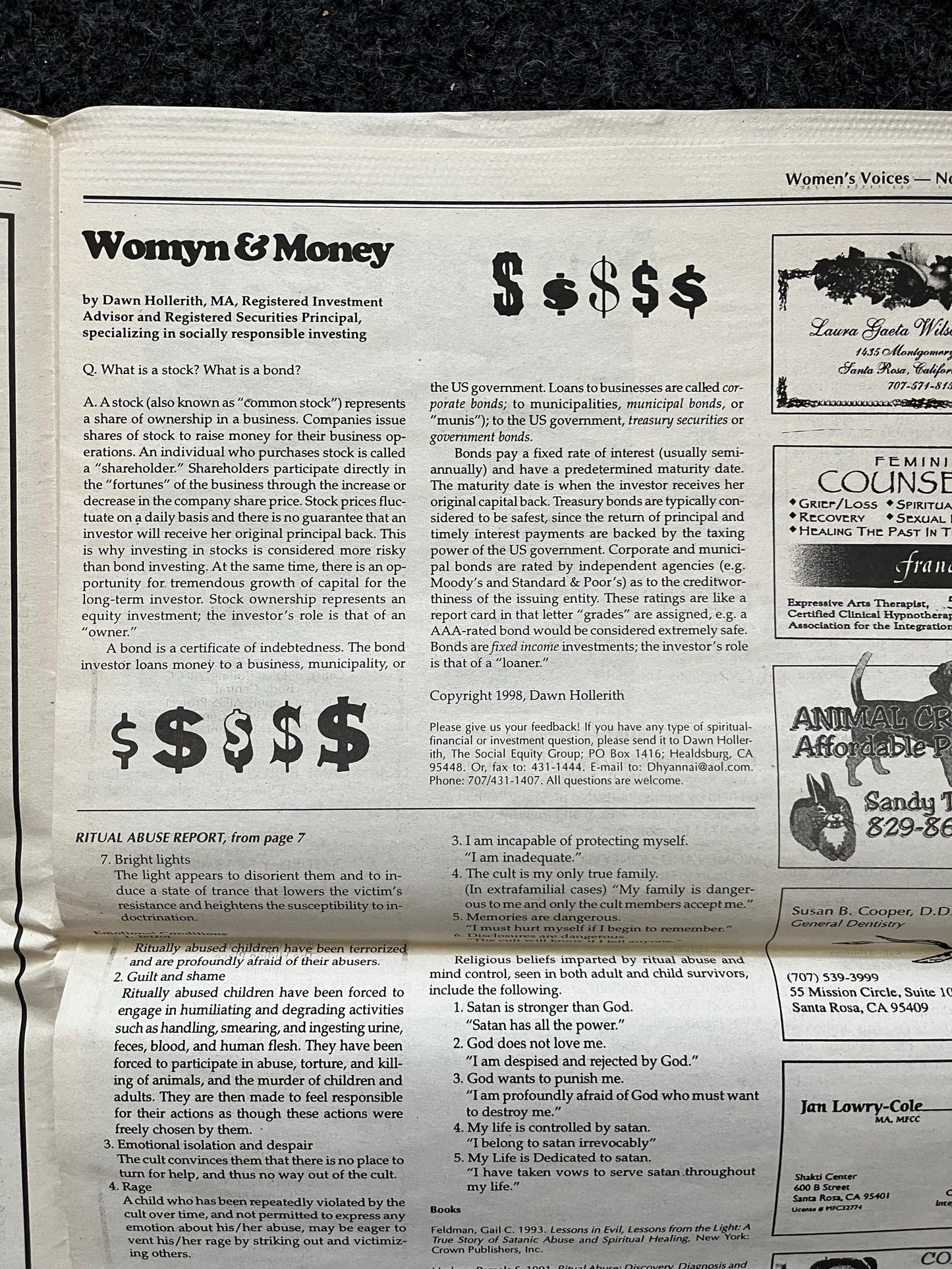Vintage 2000 Feminist Newspaper, Womens Voice Third Wave Feminism, Gifts for Wife Mother, Feminist Gifts, Female Empowerment, Feminist Art