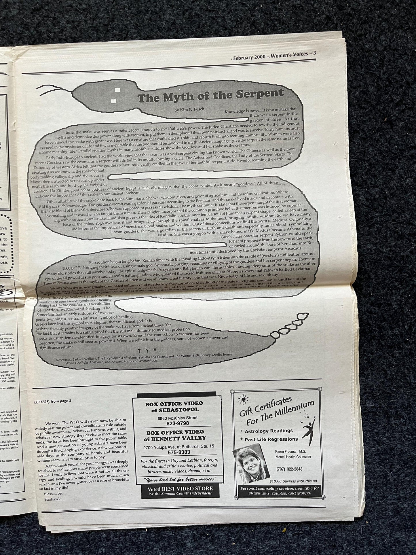 Vintage 2000 Pet Feminist Newspaper, Womens Voice Third Wave Feminism, Gifts for Wife Mother, Feminist Gifts, Female Empowerment