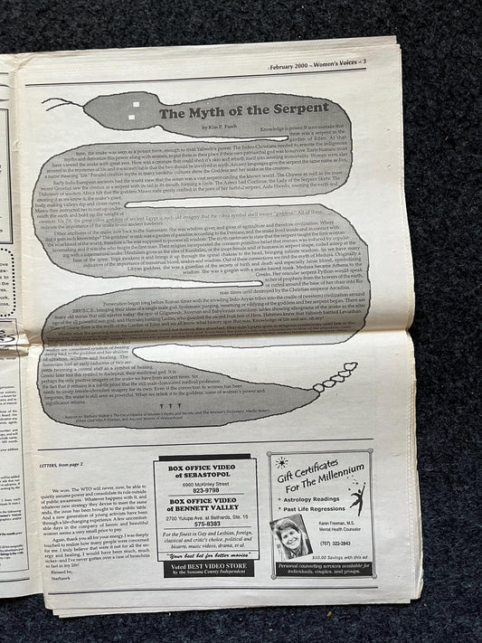 Vintage 2000 Pet Feminist Newspaper, Womens Voice Third Wave Feminism, Gifts for Wife Mother, Feminist Gifts, Female Empowerment