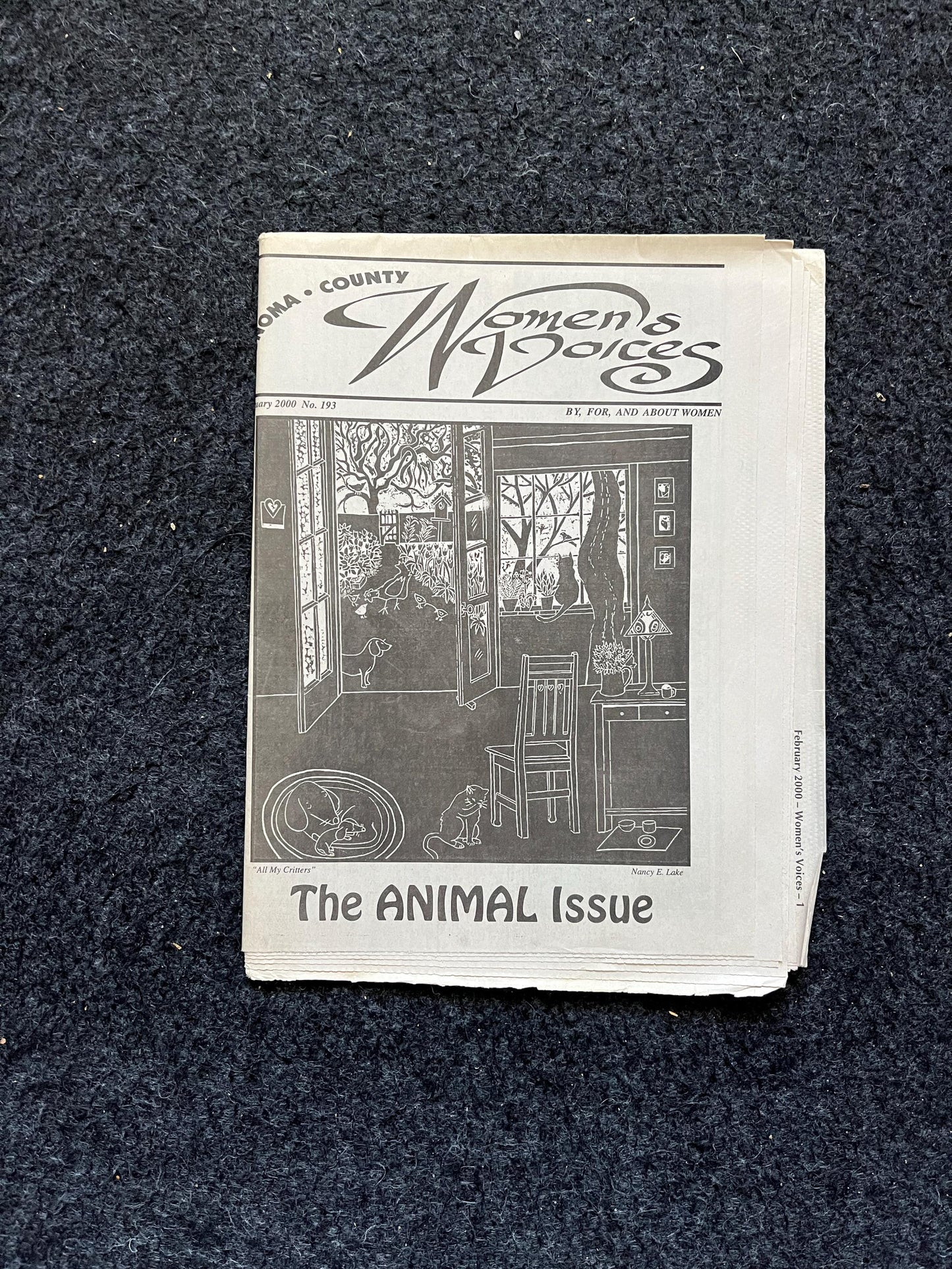 Vintage 2000 Pet Feminist Newspaper, Womens Voice Third Wave Feminism, Gifts for Wife Mother, Feminist Gifts, Female Empowerment