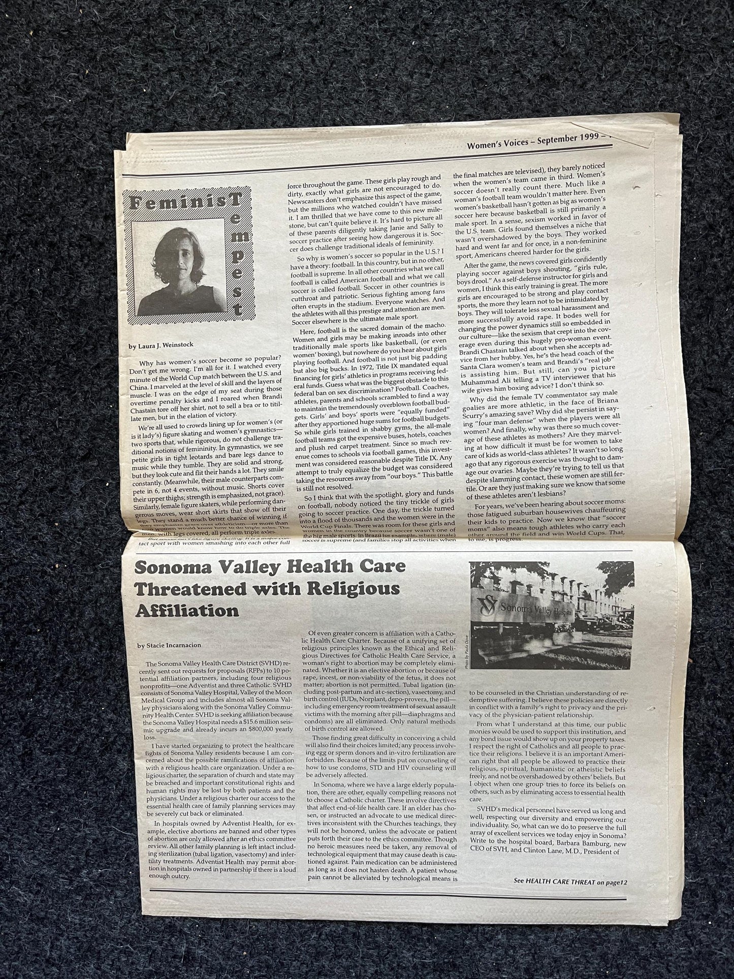 Vintage 2000 Pet Feminist Newspaper, Womens Voice Third Wave Feminism, Gifts for Wife Mother, Feminist Gifts, Female Empowerment