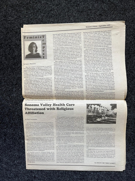 Vintage 2000 Pet Feminist Newspaper, Womens Voice Third Wave Feminism, Gifts for Wife Mother, Feminist Gifts, Female Empowerment