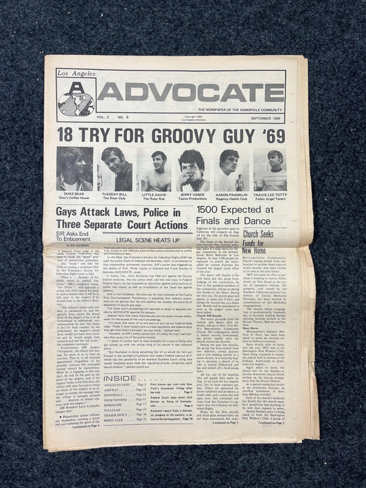 Vintage 1969 Stonewall Riots Report LGBT  Newspaper, LGBTQIA Memorabilia, Queer Gifts Artworks, Lesbian gift, Gay Books Magazine