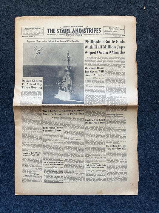 Best of the Rest - Late WW2 European Theatre Newspaper - Original Vintage World War 2 Memorabilia Newspaper - US Allied Forces Liberate WWII