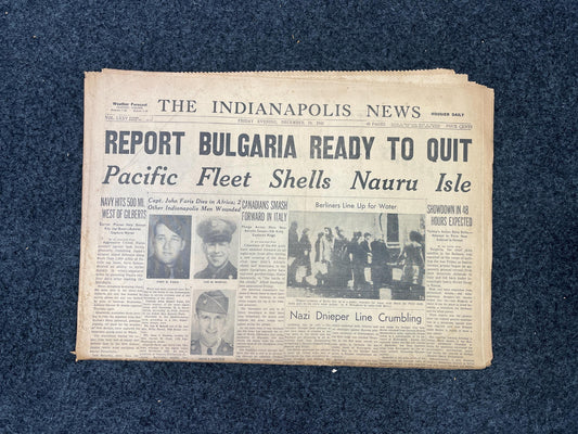 1943 Bulgaria Ready to Quite WW2 Original Vintage Newspaper – Military Memorabilia Gifts for Him, Gifts for Dad, Christmas Gifts,