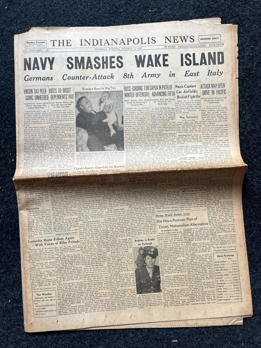 WW2 1943 Battle for Wake Island Philippines History and Resistance - Luzon Invasion - Vintage Newspaper Original World War 2 Memorabilia