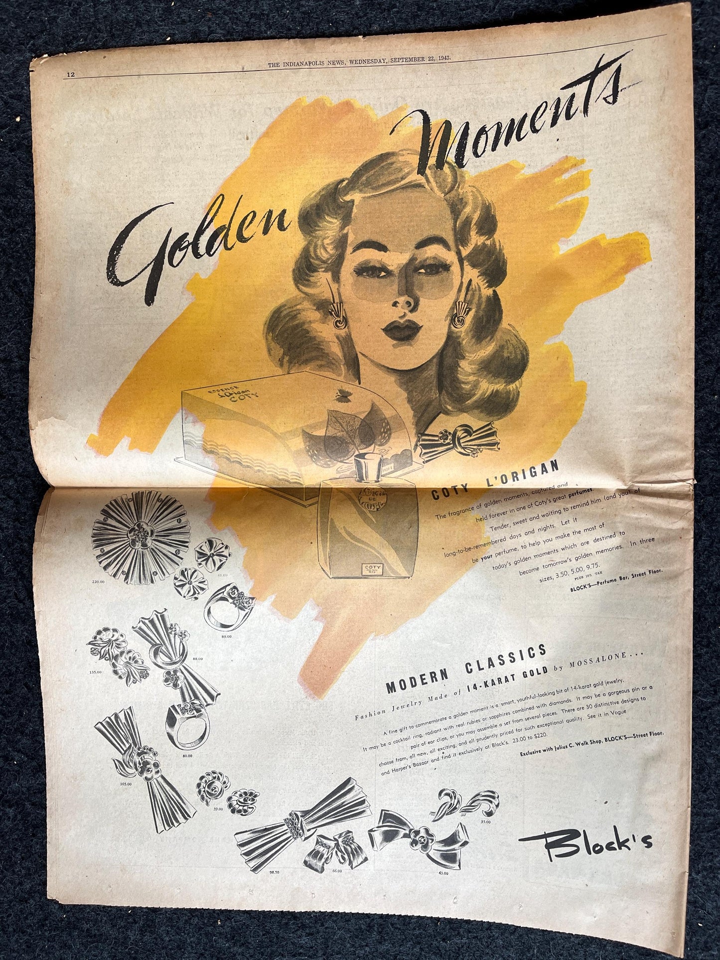 1943 Naples Destruction, Neapolitan Rebellion against German Occupation, Vintage Newspaper, Original Military Memorabilia, Military Surplus