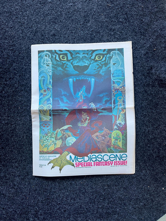 1970s Mediascene Nerdy Magazine Vintage Fanzine Newspaper, Science Fiction & Fantasy, Retro Wall Decor, Nostalgia Gifts, Geeky Collectibles