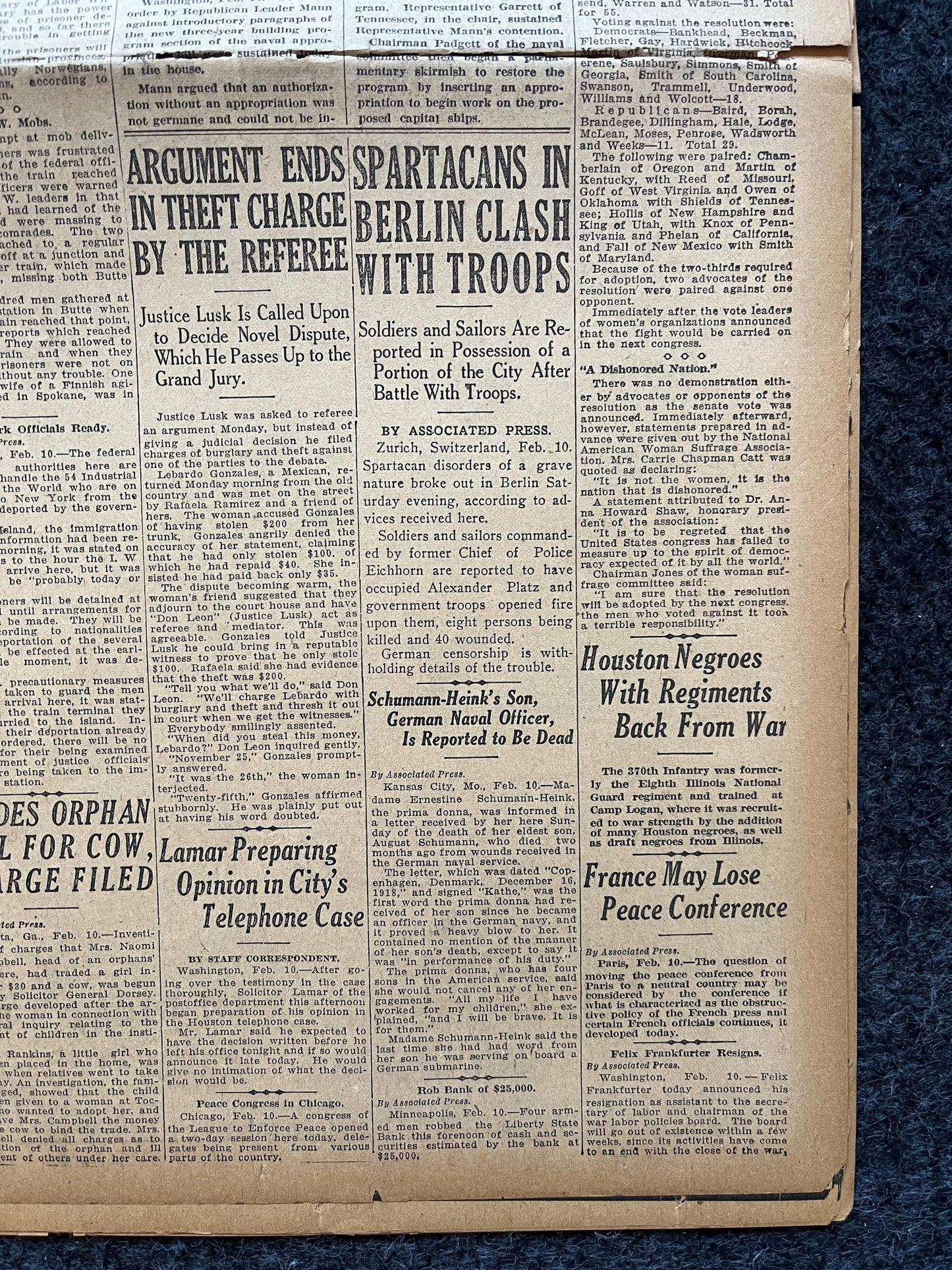 1919 DEFEAT of Womans Suffragist Bill for Voting Rights, Susan B Anthony Amendment, Womens Suffragists Movement, Feminist Gifts Memorabilia,