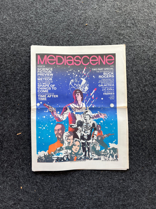 1970s Mediascene Nerdy Magazine Vintage Fanzine Newspaper, Science Fiction & Fantasy, Retro Wall Decor, Nostalgia Gifts, Geeky Collectibles