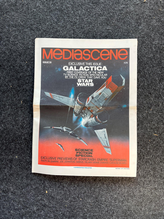 1970s Mediascene Nerdy Magazine Vintage Fanzine Newspaper, Science Fiction & Fantasy, Retro Wall Decor, Nostalgia Gifts, Geeky Collectibles