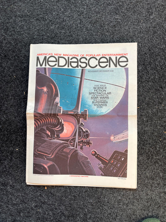 1970s Mediascene Nerdy Magazine Vintage Fanzine Newspaper, Science Fiction & Fantasy, Retro Wall Decor, Nostalgia Gifts, Geeky Collectibles