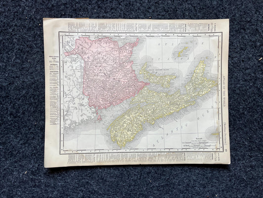 1890s Manitoba & Canada Map, Original Atlas Maps, Vintage Wall Decor, Collectible Wall Art, Vintage Maps, Antique Gifts for Him, Wall Art