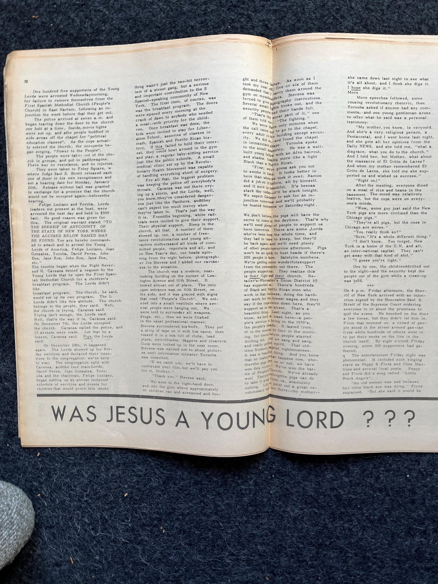 1970s CounterCulture LGBT The East Village, Black Panther Party, Underground Far-Left Newspaper, Vintage Newspaper, Original Newspaper