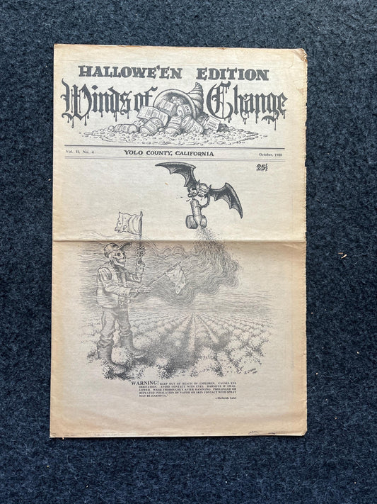 1980 Native American Halloween Themed Newspaper Black Panther Party, Underground Far-Left Newspaper, Vintage Newspaper, Indigenous Gifts