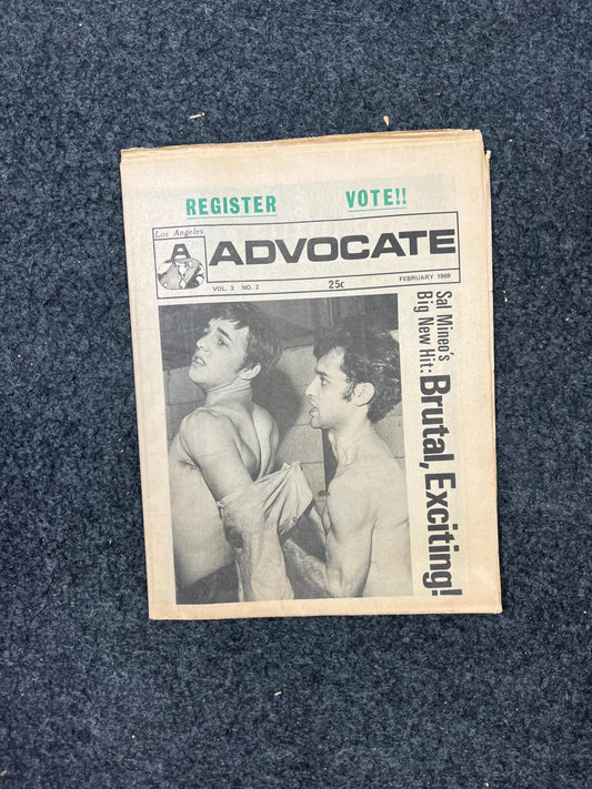 Vintage 1969 Gay Advocate LGBT Newspaper, LGBTQIA Memorabilia, Queer Gifts Artworks, Lesbian gift, Gay Books Magazine, History Gifts