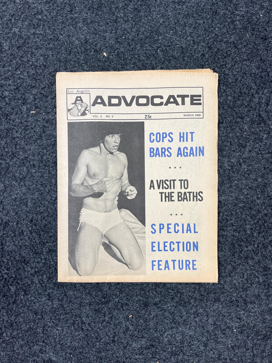 Vintage 1969 Gay Advocate LGBT Newspaper, LGBTQIA Memorabilia, Queer Gifts Artworks, Lesbian gift, Gay Books Magazine, History Gifts
