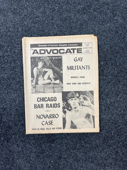 Vintage 1969 Gay Advocate LGBT Newspaper, LGBTQIA Memorabilia, Queer Gifts Artworks, Lesbian gift, Gay Books Magazine, History Gifts