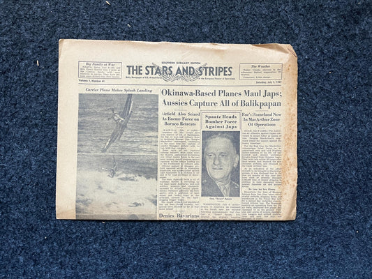 Best of the Rest - Late WW2 European Theatre Newspaper - Original Vintage World War 2 Memorabilia Newspaper - US Allied Forces Liberate WWII