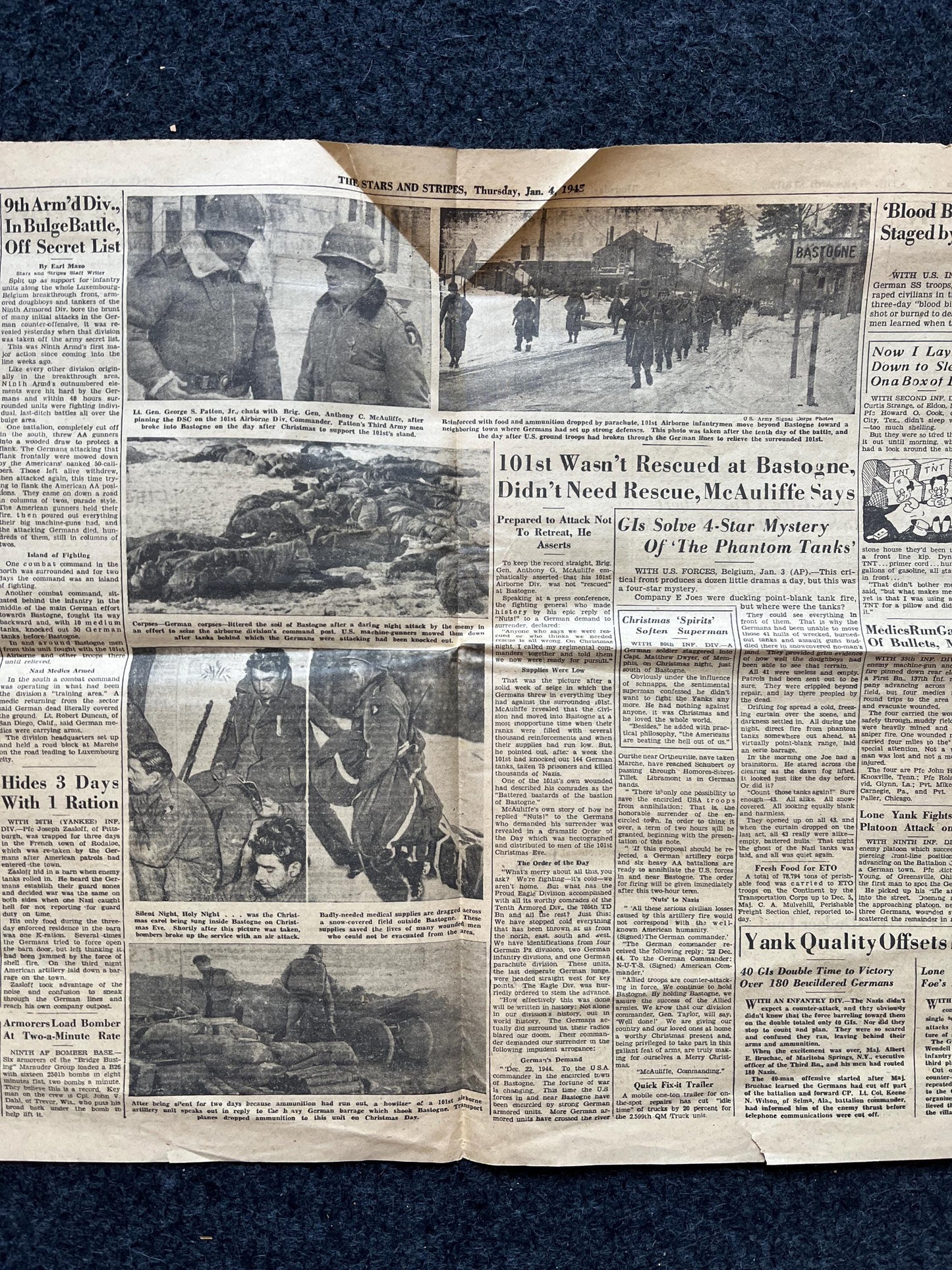 1944 Battle of the Bulge, German Belgian History, World War 2 Memorabilia, Germany WW2, Original Newspaper Military Memorabilia, History Gif