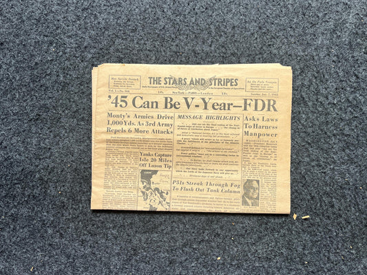 1944 Victory in 1945 Eisenhower, Military Antiques, WW2 Memorabilia and Collectible, End of WW2, Gift for Military Him History