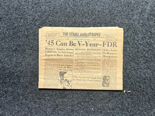 1944 Victory in 1945 Eisenhower, Military Antiques, WW2 Memorabilia and Collectible, End of WW2, Gift for Military Him History