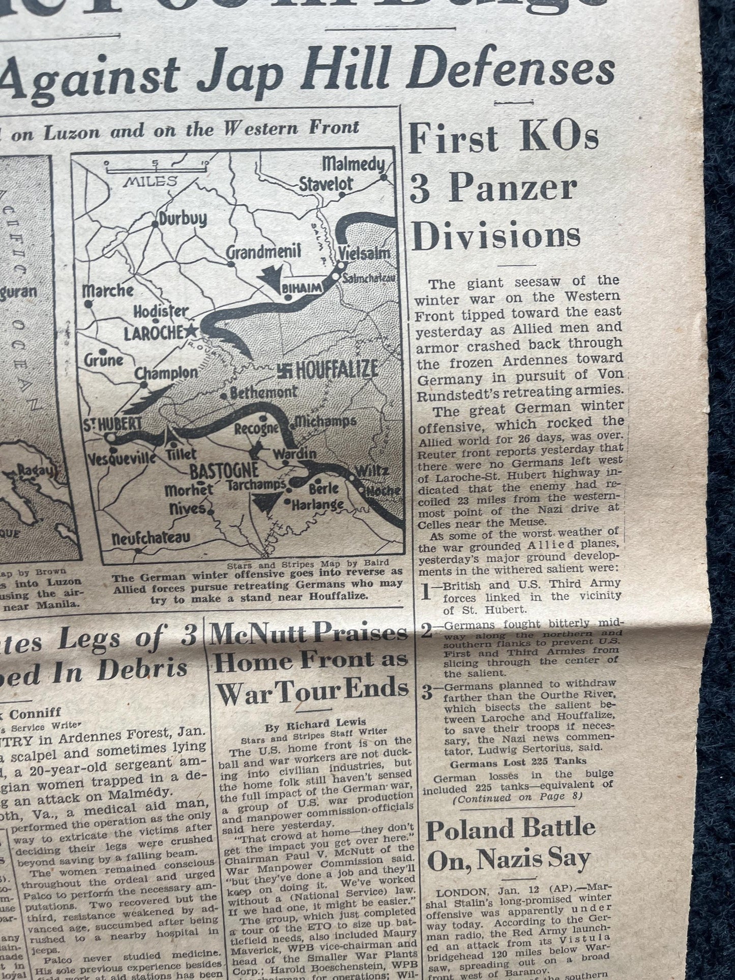 1945 Battle of the Bulge, German Belgian History, World War 2 Memorabilia, Germany WW2, Original Newspaper Military Memorabilia, History Gif