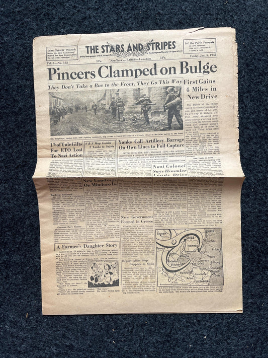 1945 Battle of the Bulge, German Belgian History, World War 2 Memorabilia, Germany WW2, Original Newspaper Military Memorabilia, History Gif