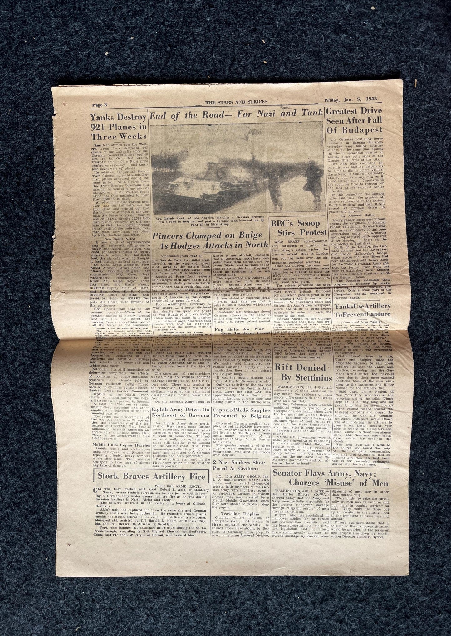 1945 Battle of the Bulge, German Belgian History, World War 2 Memorabilia, Germany WW2, Original Newspaper Military Memorabilia, History Gif