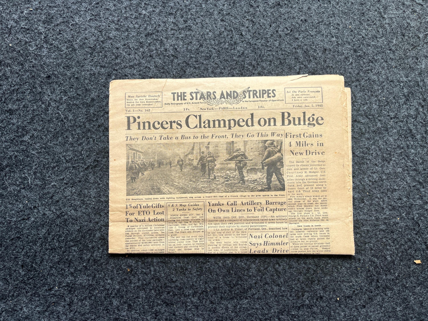 1945 Battle of the Bulge, German Belgian History, World War 2 Memorabilia, Germany WW2, Original Newspaper Military Memorabilia, History Gif