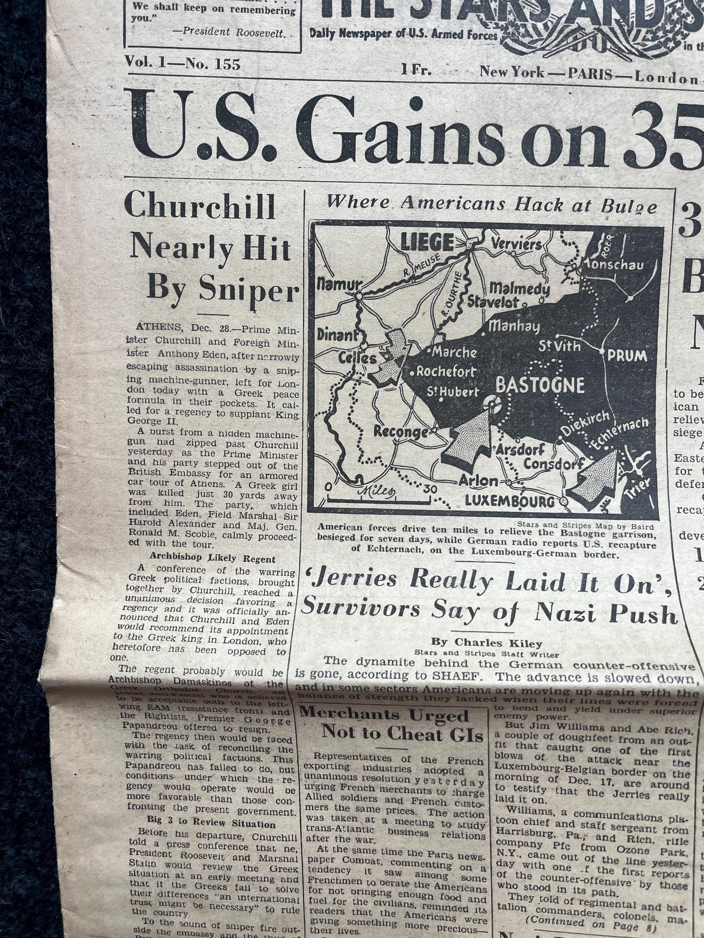 1945 Battle of the Bulge, German Belgian History, World War 2 Memorabilia, Germany WW2, Original Newspaper Military Memorabilia, History Gif