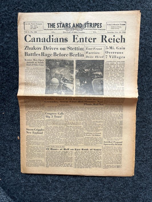 Best of the Rest - Late WW2 European Theatre Newspaper - Original Vintage World War 2 Memorabilia Newspaper - US Allied Forces Liberate WWII