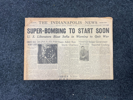 1943 RAF vs Luftwaffe WW2 European Theatre Newspaper - Original Vintage World War 2 Memorabilia, Dad Gifts, History Presents