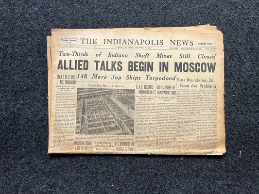 1943 Moscow Conference, Military WW2 Newspaper, Army Gifts for Dads, History Gifts, Antique Collectibles, Memorabilia Decor