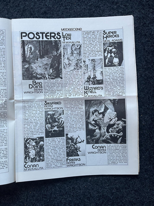 1970s Mediascene Nerdy Magazine Vintage Fanzine Newspaper, Science Fiction & Fantasy, Retro Wall Decor, Nostalgia Gifts, Geeky Collectibles