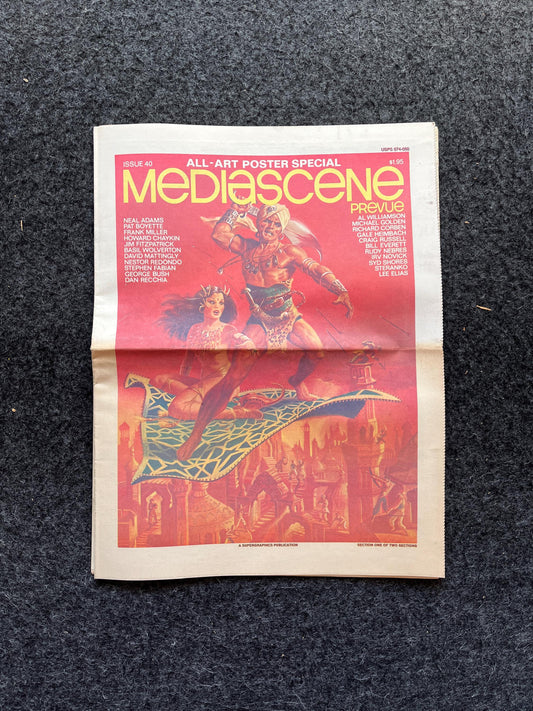 1970s Mediascene Nerdy Magazine Vintage Fanzine Newspaper, Science Fiction & Fantasy, Retro Wall Decor, Nostalgia Gifts, Geeky Collectibles