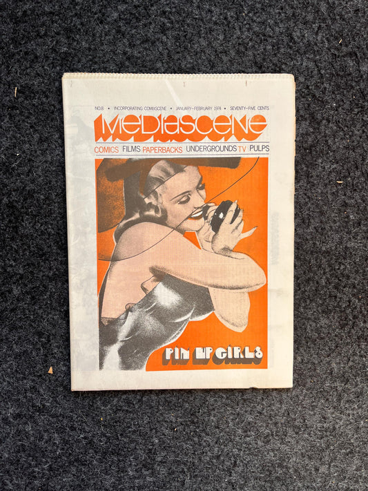 1970s Pinup Mediascene Nerdy Magazine Vintage Fanzine Newspaper, Science Fiction & Fantasy, Retro Wall Decor, Nostalgia Geeky Collectible