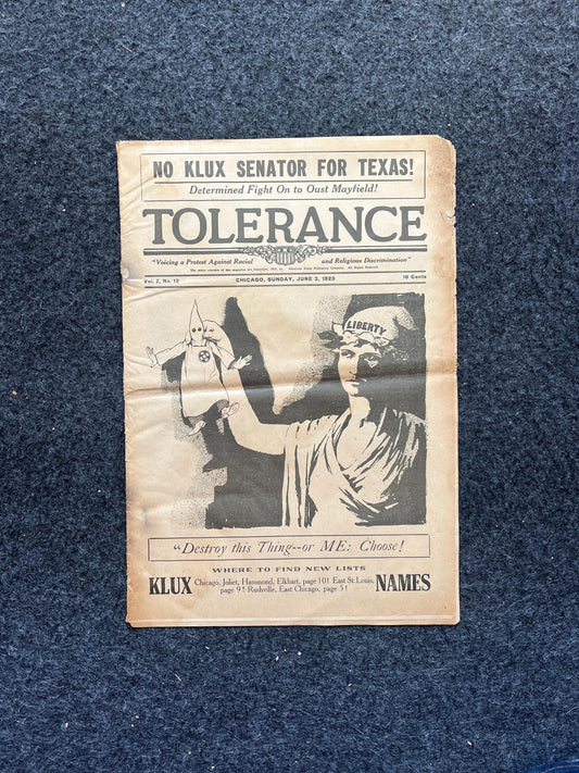 1923 Tolerance Anti Hate Catholic Newspaper, Civil Rights History Black Lives Matter, Catholic Gifts, Great Depression Art, Black Decor