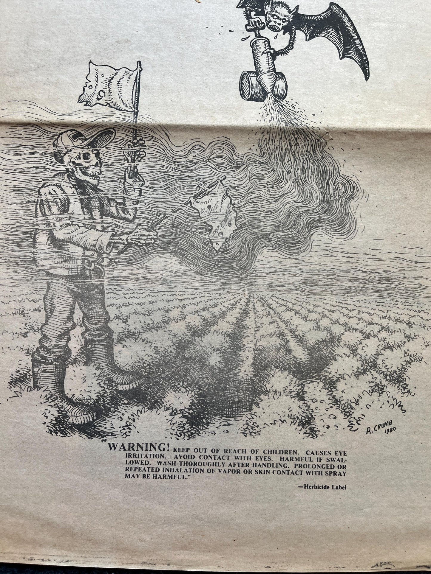 1980 Native American Halloween Themed Newspaper Black Panther Party, Underground Far-Left Newspaper, Vintage Newspaper, Indigenous Gifts