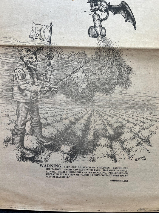 1980 Native American Halloween Themed Newspaper Black Panther Party, Underground Far-Left Newspaper, Vintage Newspaper, Indigenous Gifts
