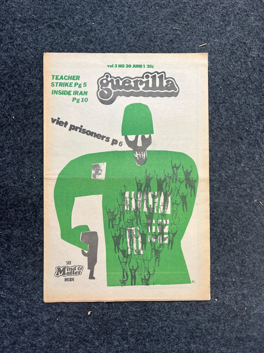 Anti Vietnam Canadian Underground Newspaper, Black Panther Party, Underground Far-Left, Vintage Newspaper Goblin Wall Decor, Grunge Art