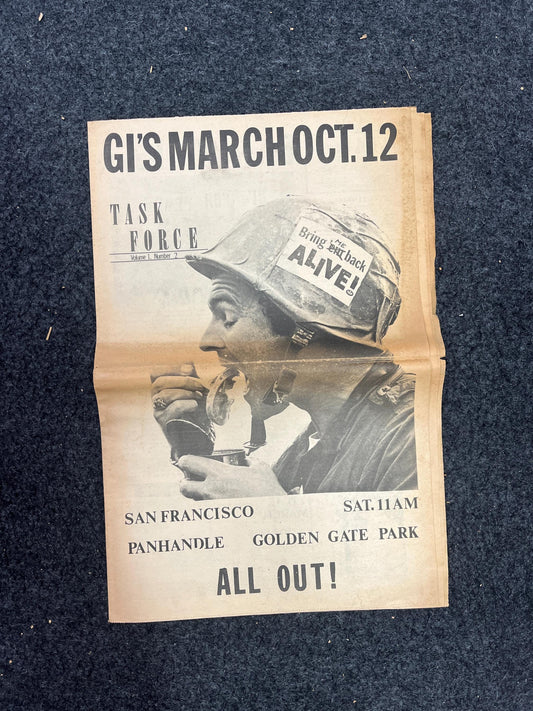 Anti-Vietnam Veteran Newspaper, Black Panther Party, Underground Far-Left Newspaper, Vintage Newspaper, Texas Wall Decor, Military Gifts